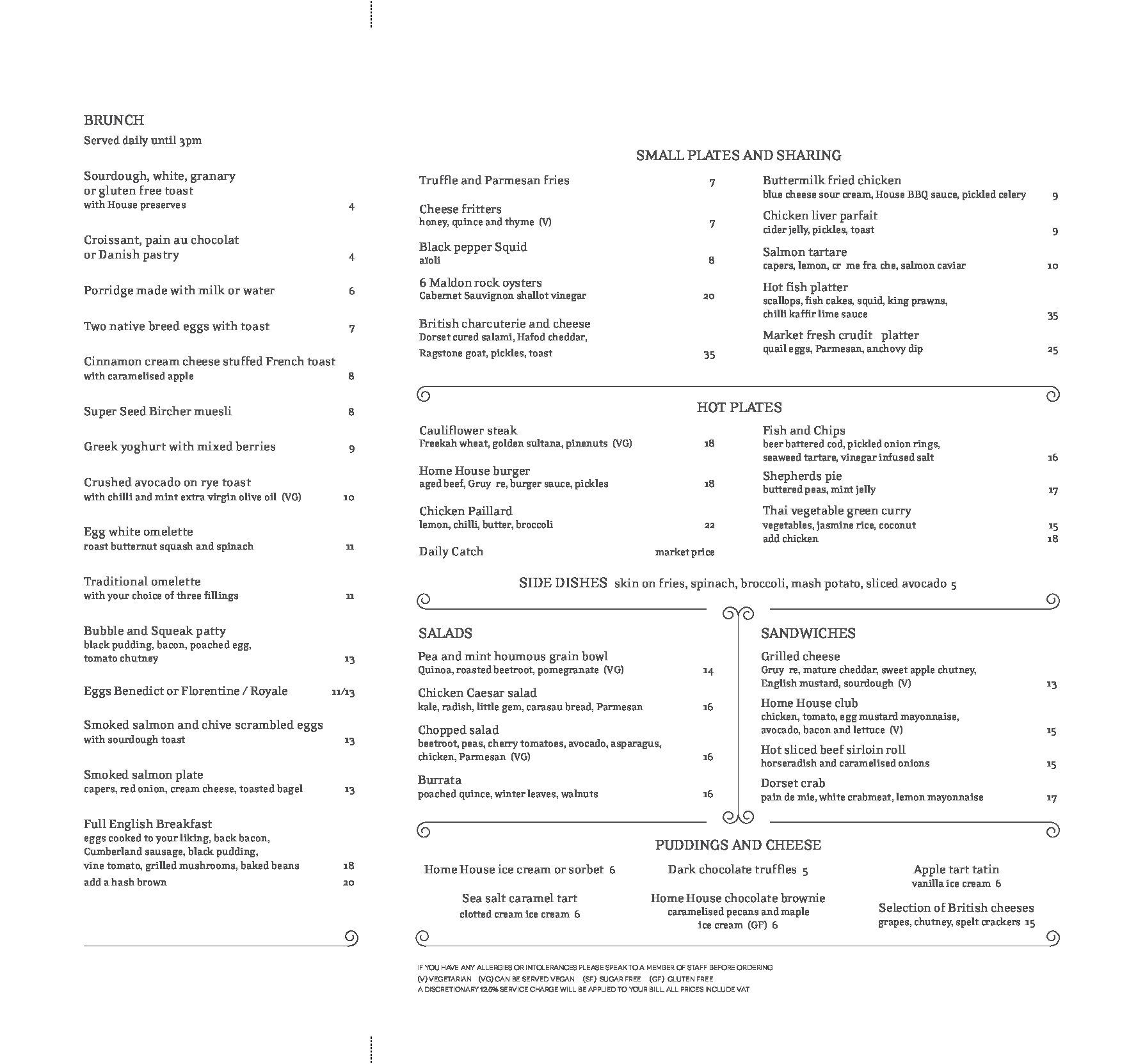 Drawing Rooms Menu 25 09 18 Home House